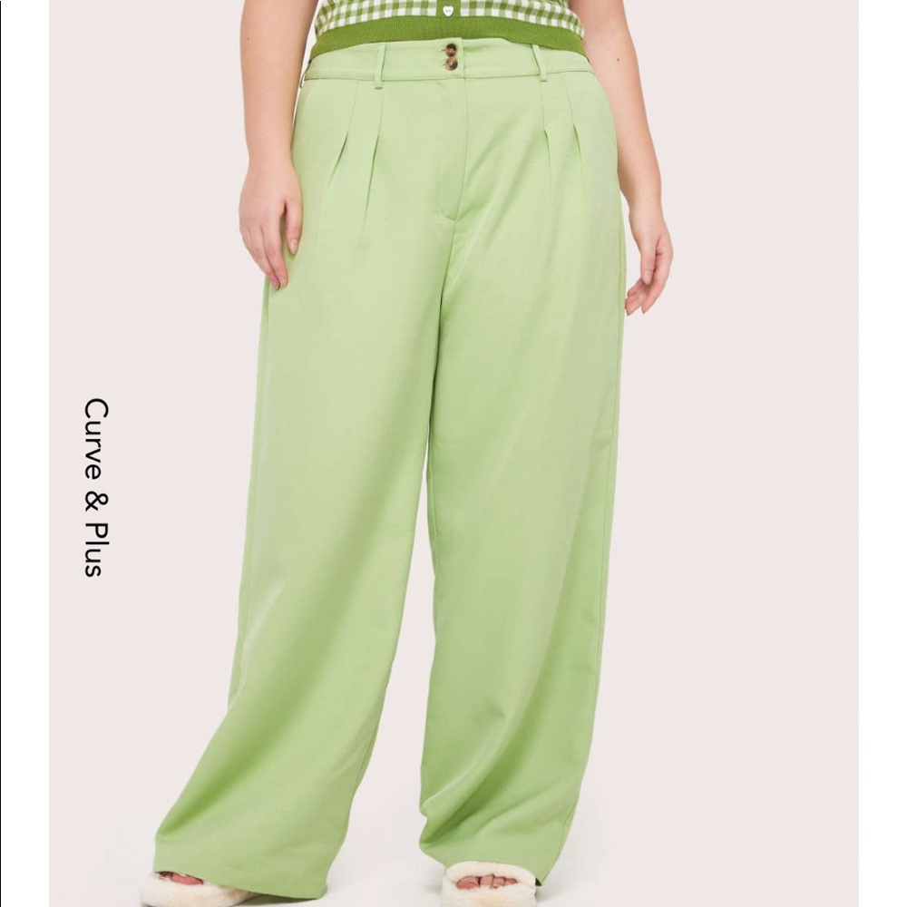 Wide Leg Pants in Green